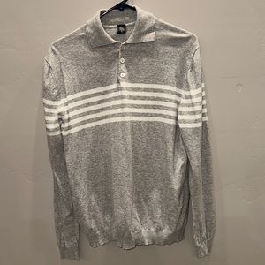 Eleventy - Italian Designer - Men’s Long-Sleeve Polo Style Sweater - Large